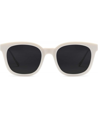 Sport Classic Square Polarized Sunglasses Unisex UV400 Mirrored Glasses SJ2050 - C7 Cream Frame/Grey Lens - C118EWKLNG8 $15.49