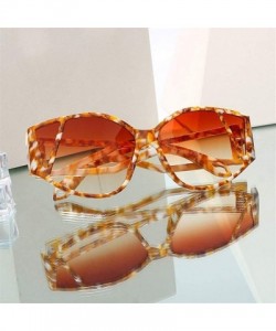 Oversized Marbling Oversized Frame Sunglasses for Women Unique Eyewear UV400 - C3 - CP190HEMG2Q $10.33