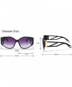 Oversized Marbling Oversized Frame Sunglasses for Women Unique Eyewear UV400 - C3 - CP190HEMG2Q $10.33