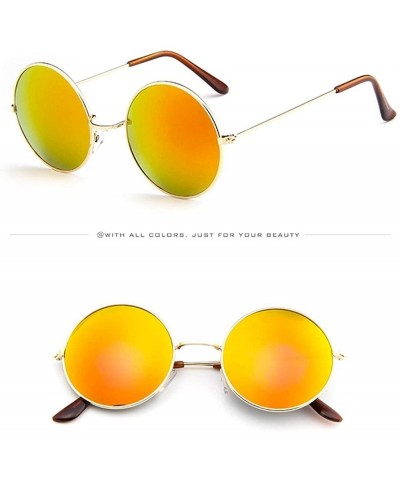 Oversized Women Men Round Sunglasses Classic Oversize JoplHippie Eyewear Unisex Circle Lens Sunglasses - B - CD195IGELA5 $9.66