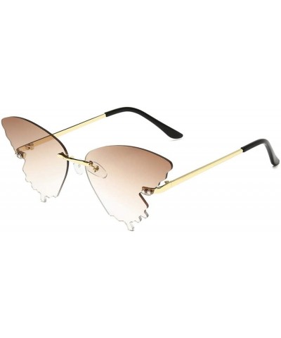 Butterfly 2020 Summer New Fashion Butterfly Sunglasses Retro Gradient Butterfly Shape Frames (F) - F - C0190L4S6KK $57.86