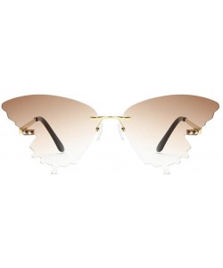 Butterfly 2020 Summer New Fashion Butterfly Sunglasses Retro Gradient Butterfly Shape Frames (F) - F - C0190L4S6KK $26.65
