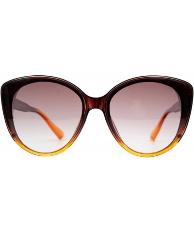 Oval p664 Oval Design Polarized - for Womens 100% UV PROTECTION - Brown-browndegrade - C1192TCWW2R $50.83