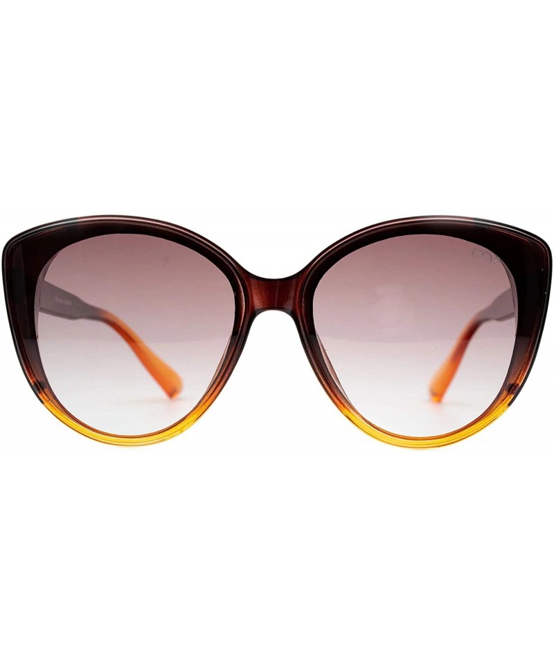 Oval p664 Oval Design Polarized - for Womens 100% UV PROTECTION - Brown-browndegrade - C1192TCWW2R $17.53