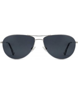 Aviator Baby Sea Polarized Aviator Sunglasses for Small to Medium Face 8017&8018 - Sliver/Black for Normal Face - CO18W7WLS2I...
