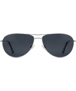 Aviator Baby Sea Polarized Aviator Sunglasses for Small to Medium Face 8017&8018 - Sliver/Black for Normal Face - CO18W7WLS2I...