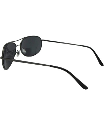 Aviator Slim Aviator Bifocal Sunglasses B113 - Pewter Frame Gray Lenses - CY18HOOZEOU $13.08