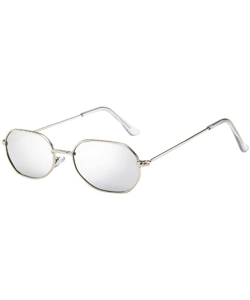 Sport Vintage Retro Thin Metal Frame Sunglasses Lightweight Fashion Goggles for Men Women (Multicolor) - CP18QHOQ6EN $8.61