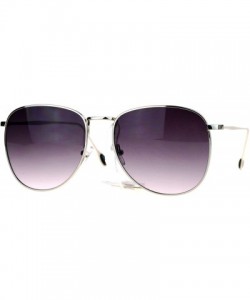 Round Vintage Designer Fashion Sunglasses Unisex Thin Metal Round Frame - Silver - CL189TIQY4A $9.04