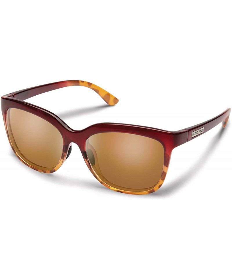 Sport Sunnyside Injection Molded Sunglasses - Raspberry Tortoise Fade / Polarized Brown - CW196XOZDDG $32.51