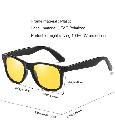 Goggle Night Driving Glasses Polarized Sunglasses Vintage Night Vision Goggles - Squre - CW18LKYGRXN $11.86