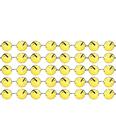 Round 20 Pieces Wholesale Lot Small Round Circle Sunglasses Bulk Party Mix Assotrted - Silver_frame_yellow - C018C4GURM4 $87.77