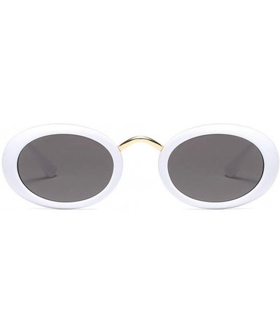 Oval Eyewear Oval Retro Vintage Sunglasses Clout Goggles Fashion Shades - C3 - CA18CG4Y3QE $23.36