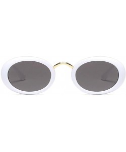 Oval Eyewear Oval Retro Vintage Sunglasses Clout Goggles Fashion Shades - C3 - CA18CG4Y3QE $23.36