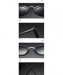 Oval Eyewear Oval Retro Vintage Sunglasses Clout Goggles Fashion Shades - C3 - CA18CG4Y3QE $23.36