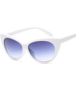 Cat Eye Cat Eye Sunglasses Women Retro Female Sun Glasses Female UV400 - White Gray - CQ198Y376CN $12.23