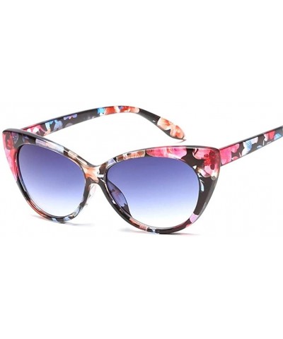 Cat Eye Cat Eye Sunglasses Women Retro Female Sun Glasses Female UV400 - White Gray - CQ198Y376CN $12.23