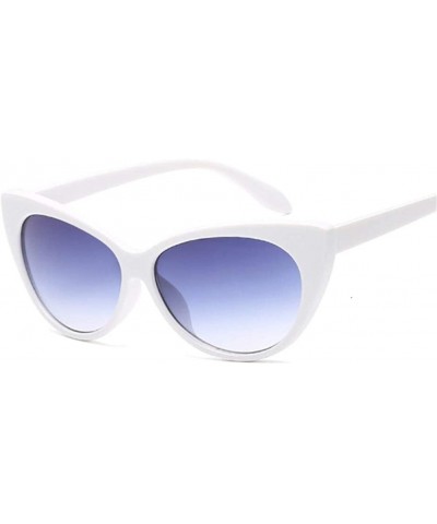 Cat Eye Cat Eye Sunglasses Women Retro Female Sun Glasses Female UV400 - White Gray - CQ198Y376CN $12.23