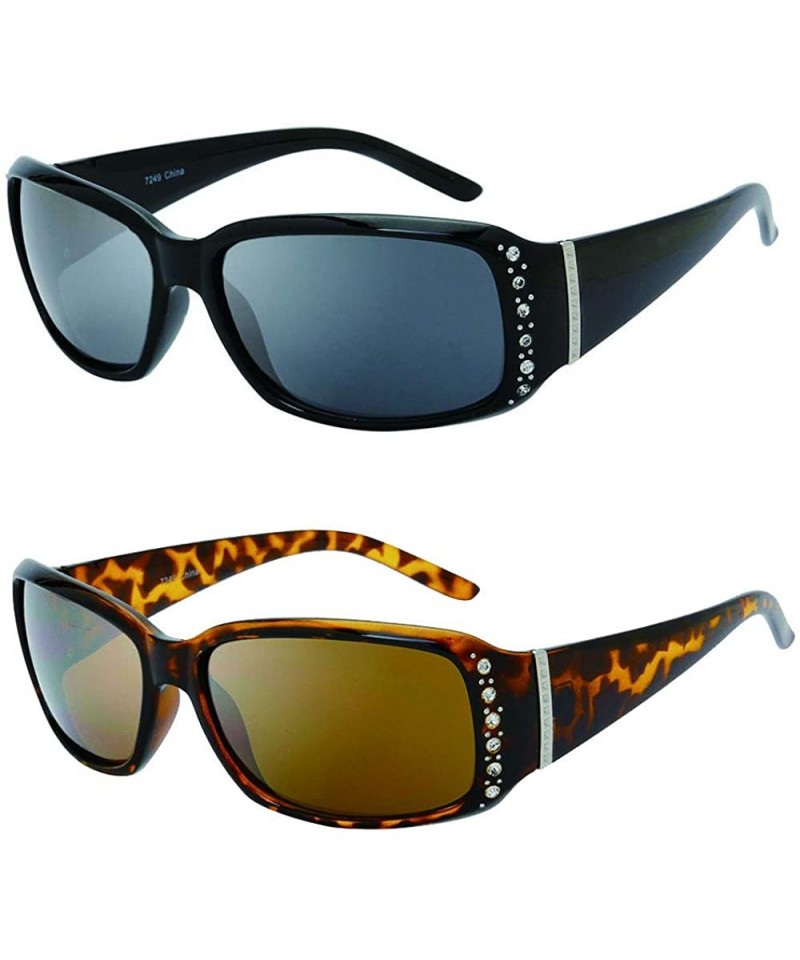 Rectangular Model 249 Vintage Fashion Sunglasses (2 in 1) - CQ18U67TCKS $11.05