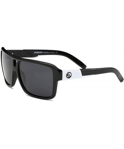 Sport Men's Sport Polarized Sunglasses Outdoor Driving Travel Summer Glasses D008 - Black&white/Black - C218EI4EQ5M $18.64