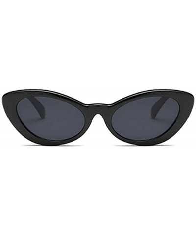 Sport Men and women Oval Sunglasses Fashion Simple Sunglasses Retro glasses - Black - C218LIQ062G $9.09
