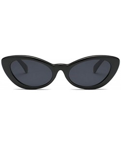 Sport Men and women Oval Sunglasses Fashion Simple Sunglasses Retro glasses - Black - C218LIQ062G $9.09