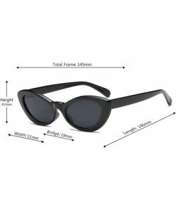 Sport Men and women Oval Sunglasses Fashion Simple Sunglasses Retro glasses - Black - C218LIQ062G $9.09