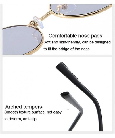 Round Non Prescription Glasses For Women Men Round Metal Frame Magnetic Clip On Sunglasses - C2197KM27ZS $19.60