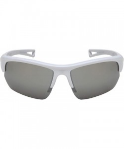 Sport Unisex Sport Wrap Semi-Rimles Sunglasses Color Mirrored Anti Reflective Lens with Storage Pouch - C618ZYE9OTK $10.82