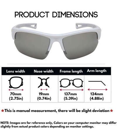 Sport Unisex Sport Wrap Semi-Rimles Sunglasses Color Mirrored Anti Reflective Lens with Storage Pouch - C618ZYE9OTK $10.82
