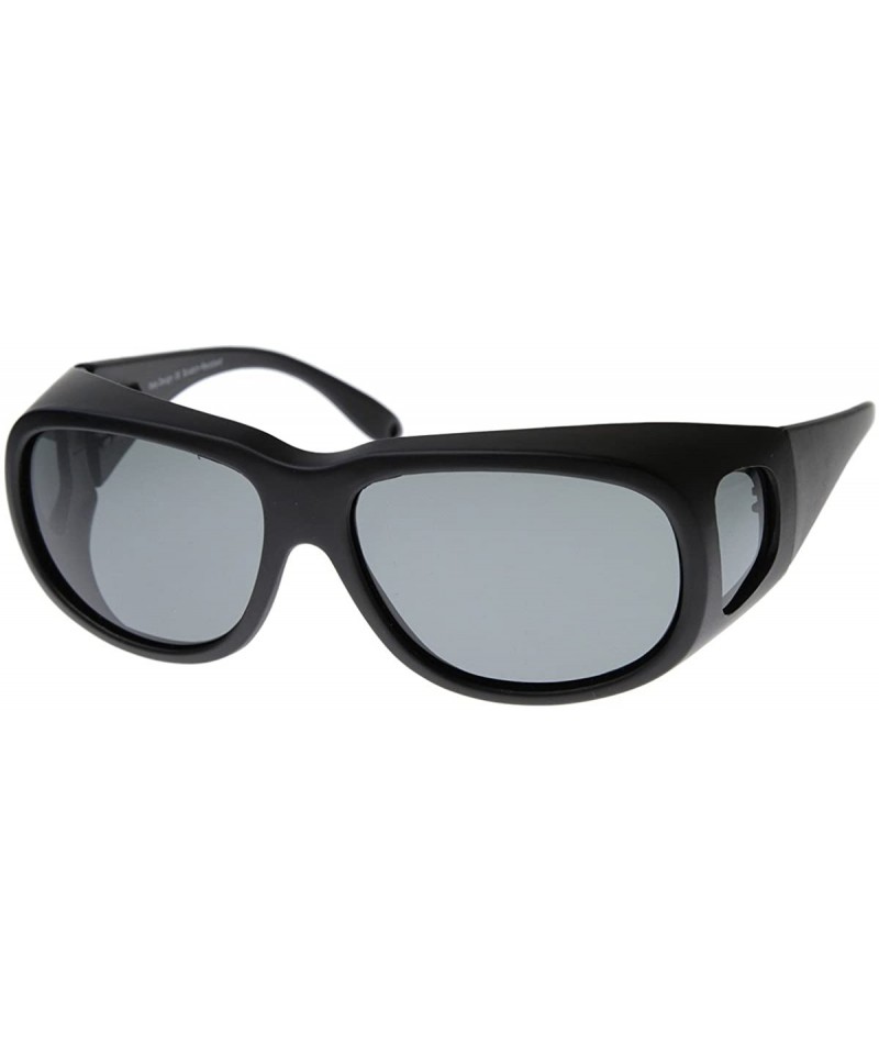 Wrap New Polarized Anti Glare Lens Large Over-Prescription Wrap Sunglasses with Side Lens - C4116O2MI2D $15.48