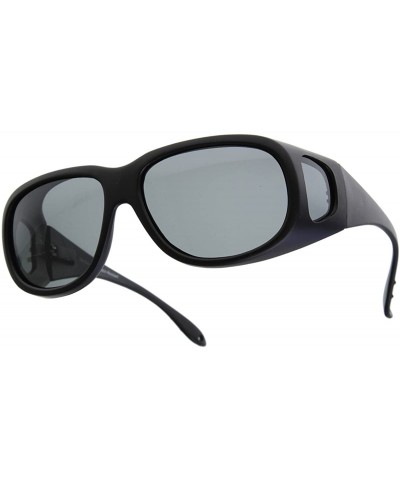 Wrap New Polarized Anti Glare Lens Large Over-Prescription Wrap Sunglasses with Side Lens - C4116O2MI2D $15.48