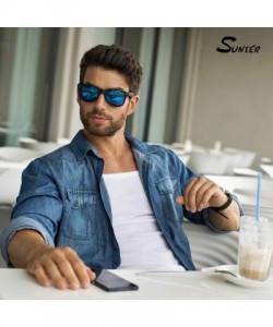 Sport Polarized Sunglasses for Men Retro Classic Square Frame Shades SR003 - C918NO99USS $9.25