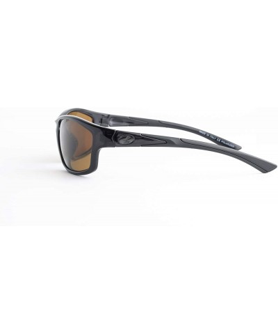 Oversized Corning glass lens sunglasses for men & Women italy made polarized option - Black/Brown Lens - CO18NCYU2CE $44.47