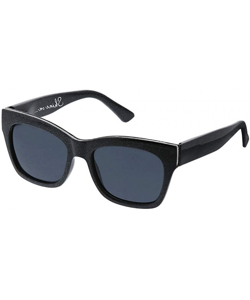 Square Women's Shine on Sun Square Reading Sunglasses - Black - CV18OII54SS $23.26