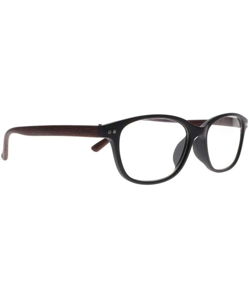 Oval Multi-Color men women Spring Hinges Wooden Frame Reading Glasses +1.00 ~ +4.00 - Red - CV18HCYMXDN $21.50