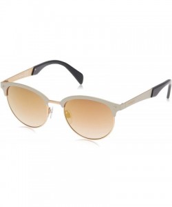 Rectangular Diesel Matte Beige Metal Frame Brown Lens Unisex Sunglasses DL01985458L - CZ12HBV4L9N $29.80