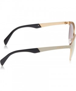 Rectangular Diesel Matte Beige Metal Frame Brown Lens Unisex Sunglasses DL01985458L - CZ12HBV4L9N $29.80