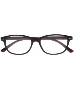 Oval Multi-Color men women Spring Hinges Wooden Frame Reading Glasses +1.00 ~ +4.00 - Red - CV18HCYMXDN $8.21