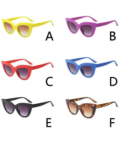 Rectangular Fashion Vintage Cat Eye Big Frame Sunglasses-Retro Eyewear Fashion Ladies Man - B - C818Q3Z9W9M $7.54