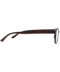 Oval Multi-Color men women Spring Hinges Wooden Frame Reading Glasses +1.00 ~ +4.00 - Red - CV18HCYMXDN $21.50