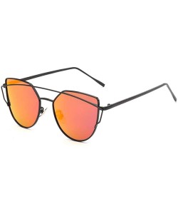 Aviator 2019 New Arrival Cat Eye Polarized Sunglasses Women Brand C4 Gold BarbiePink - C5 Black Red - C118YZWT8NR $11.38