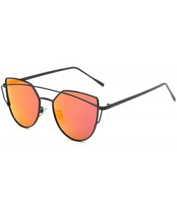 Aviator 2019 New Arrival Cat Eye Polarized Sunglasses Women Brand C4 Gold BarbiePink - C5 Black Red - C118YZWT8NR $11.38