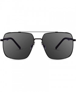 Square Square Metal Sunglaases - Black - CO199HQ9ITQ $87.36