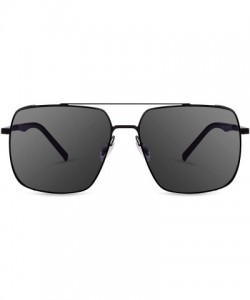 Square Square Metal Sunglaases - Black - CO199HQ9ITQ $37.44