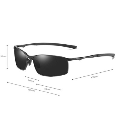 Square designe rcustom polarized sunglasses fashion - Silver&blue-5.5 - C118N0E5KKS $25.02