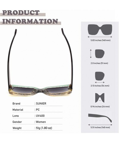 Oversized Oversized Square Sunglasses for Women Multi Tinted Fashion Modern Shades - CP18NL9UWLH $16.15