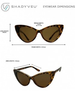 Oversized Polarized Cateye Sunglasses UV Protection Exaggerated Retro Vintage Frame Trendy Street Fashion Shades - CH193RXRMQ...