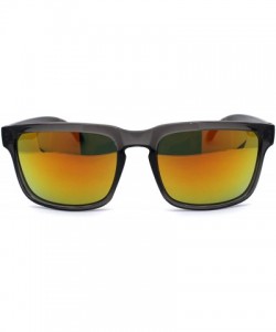 Rectangular Kush Mens Color Mirrored Sport Horn Rim Slate Frame Agent Sunglasses - Orange - C612N0DVOU5 $11.40