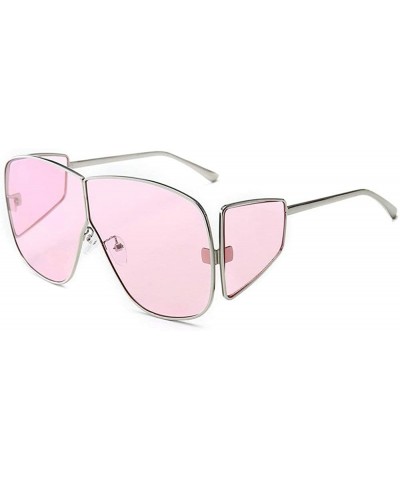 Shield Sunglasses Fashion Glasses Designer Vintage - Pink - CD18WMRT6YO $23.70